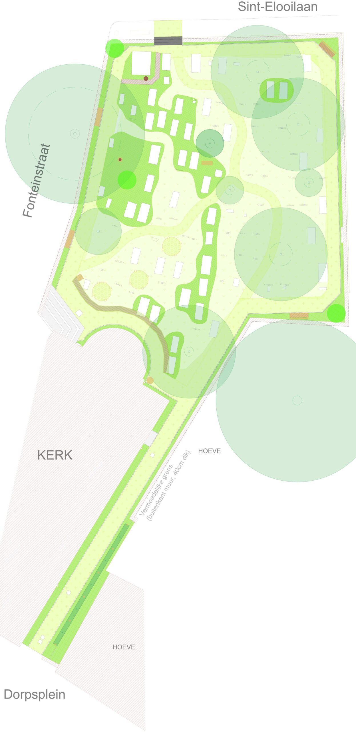 Ontwerp_2023-08-11_Begraafplaats Dorpsplein te Vliermaalroot - B - Presentatieplan - schaal 1-100 (ontwerp) A1 (2) - bijgesneden